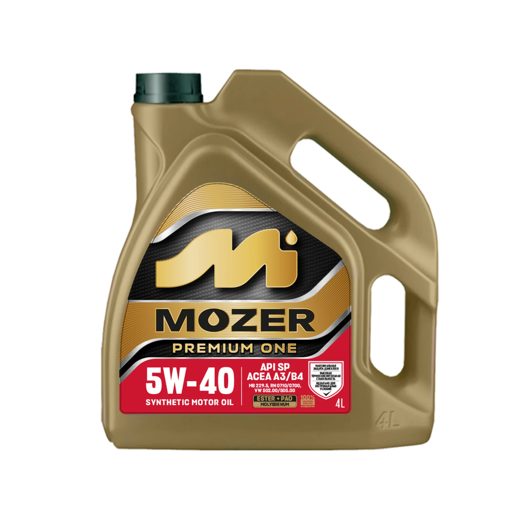Mozer Premium One SAE 5W-40 - интеллектуальная защита от агрессивного топлива